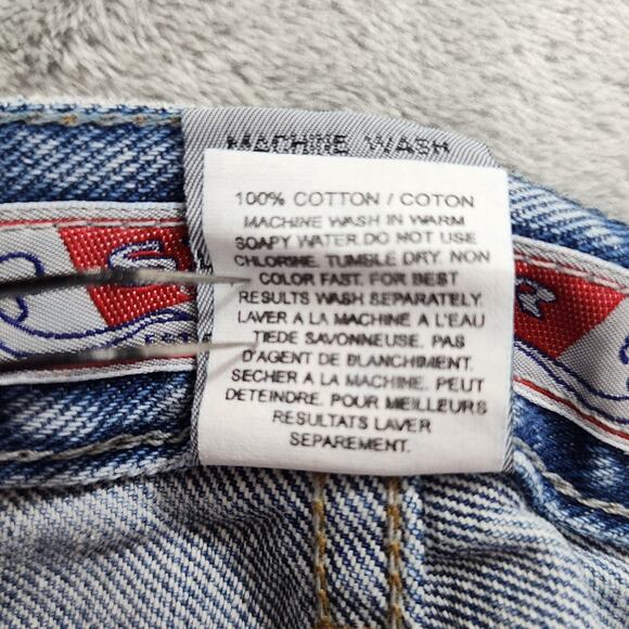 NEW Vintage 90s Silver Jeans Womens 26/32 Blue High Rise Straight Leg Button Fly - Picture 13 of 16